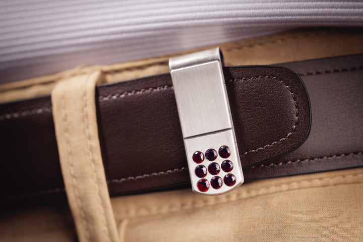 First Class Silver and Garnet Belttric