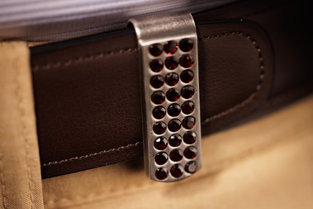 Runway Lights Silver and Garnet Belttric