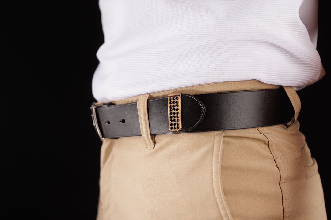 Runway Lights Gold and Black Spinel Belttric