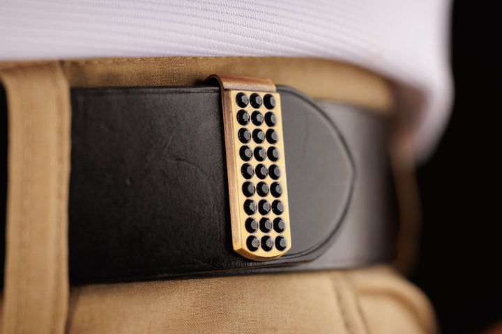 Runway Lights Gold and Black Spinel Belttric