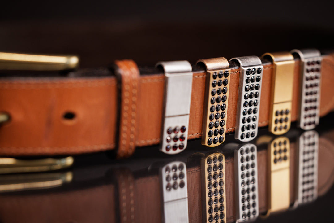 Runway Lights Gold and Garnet Belttric
