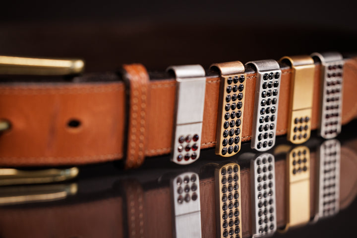 Runway Lights Gold and Garnet Belttric