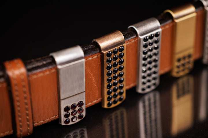Runway Lights Silver and Black Spinel Belttric