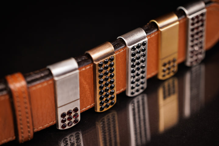 Runway Lights Silver and Garnet Belttric