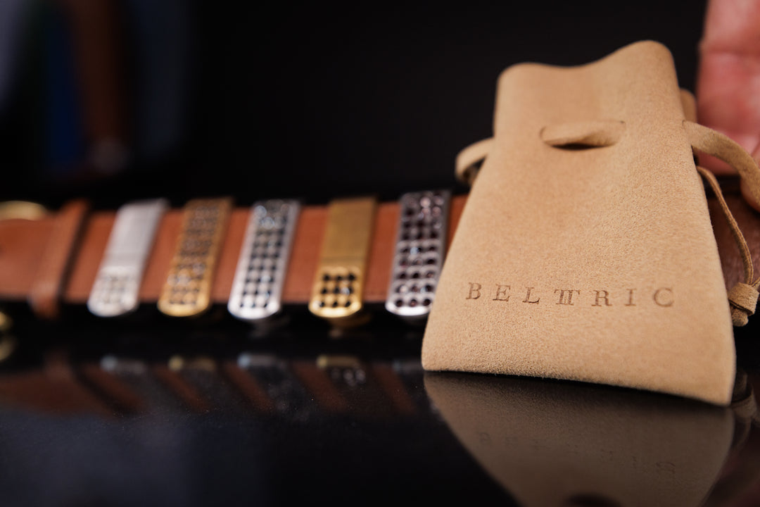 Runway Lights Gold and Black Spinel Belttric