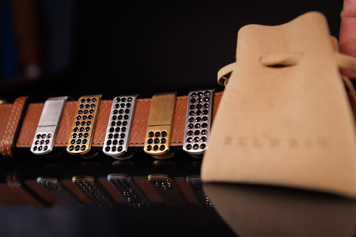 Runway Lights Silver and Black Spinel Belttric