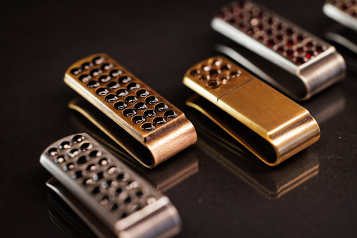 Runway Lights Gold and Black Spinel Belttric