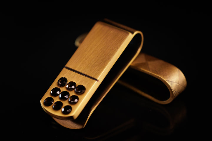 First Class Gold and Black Spinel Belttric