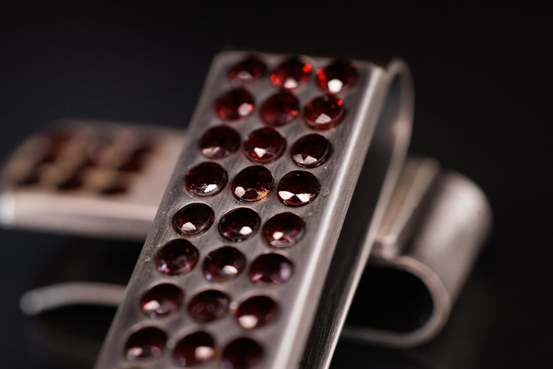 Runway Lights Silver and Garnet Belttric
