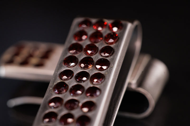 Runway Lights Silver and Garnet Belttric