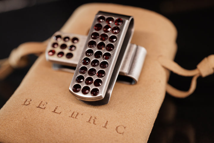 Runway Lights Silver and Black Spinel Belttric