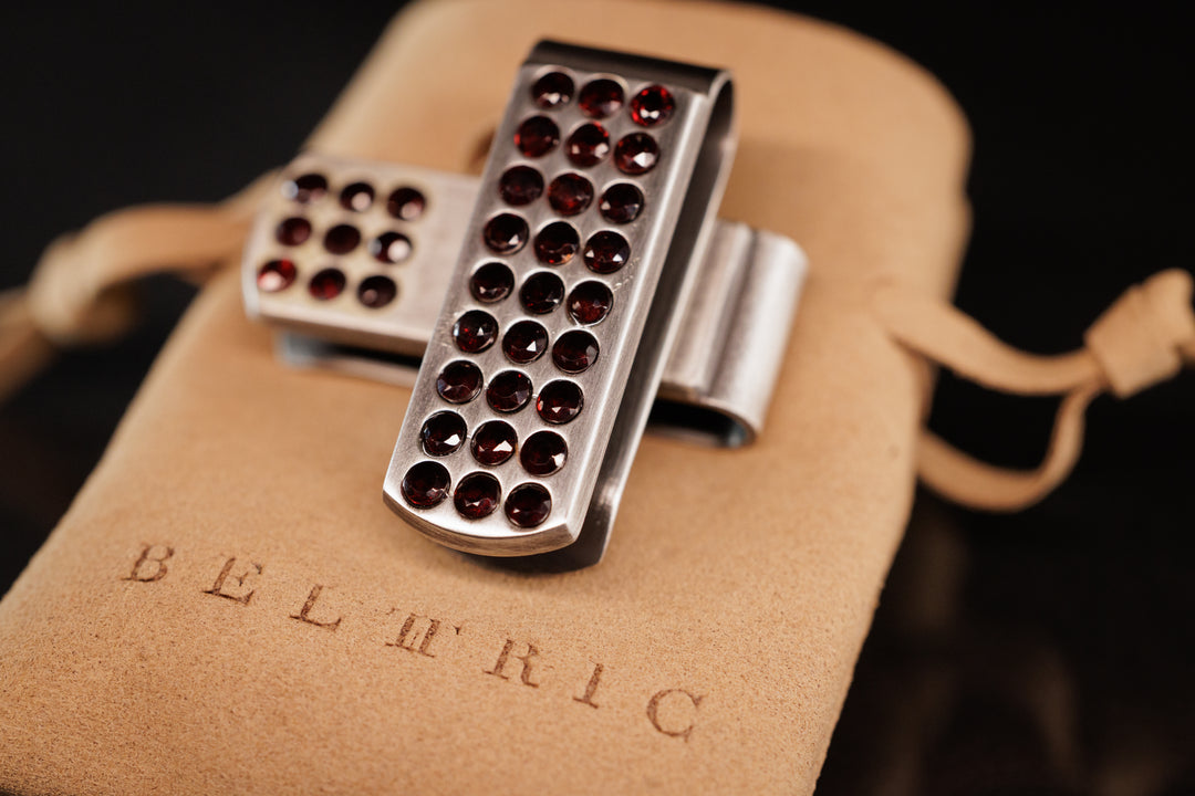 Runway Lights Silver and Garnet Belttric