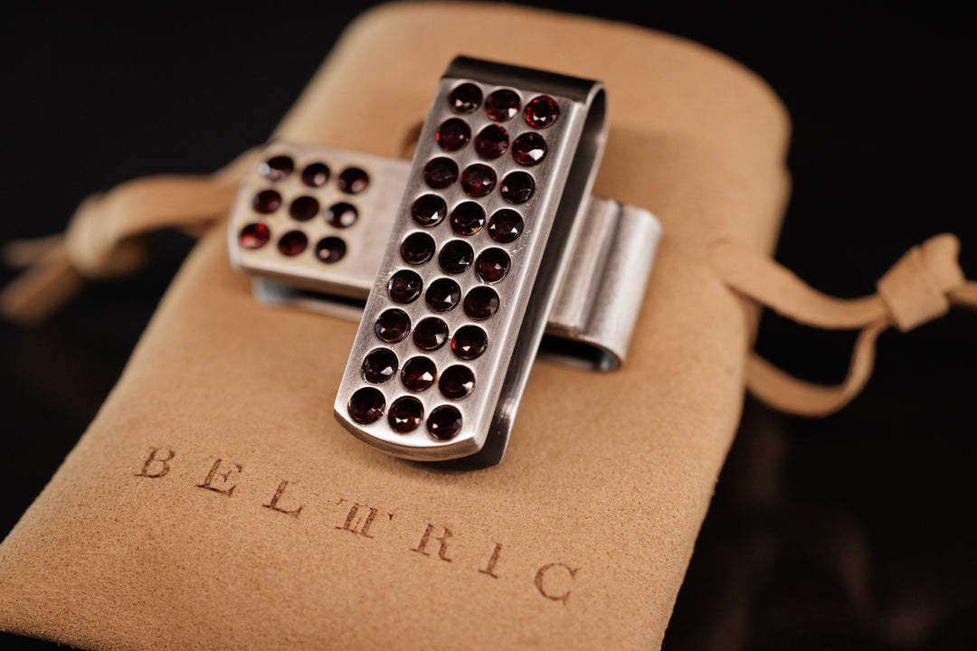 Runway Lights Silver and Garnet Belttric