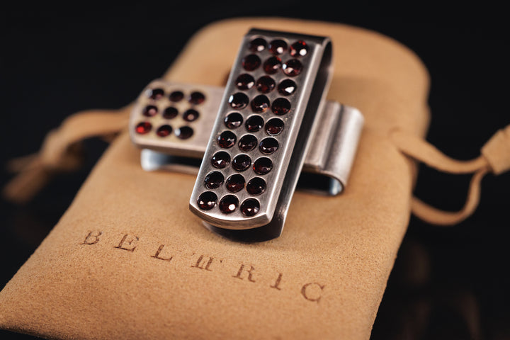 Runway Lights Silver and Garnet Belttric