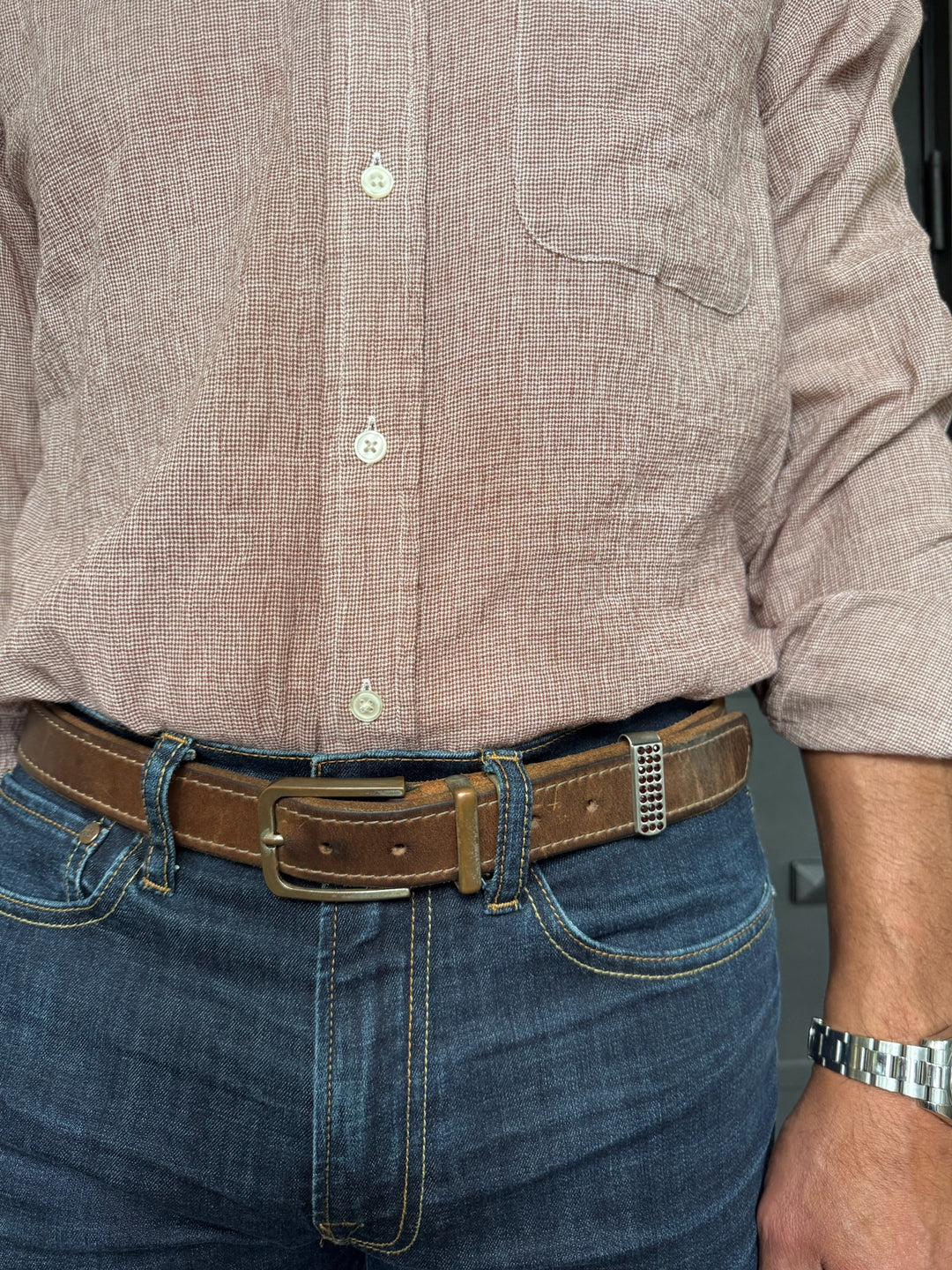 Runway Lights Silver and Black Spinel Belttric